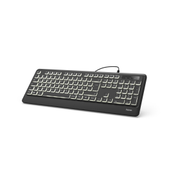 USB-Tastatur HAMA KC-550, Beleuchtet, schwarz