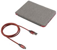 GECKO COVERS tolino page 2 Slimfit Tasche + Kabel Grau/Rot