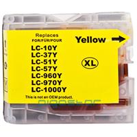 Huismerk Brother LC-1000Y / LC-970Y cartridge geel