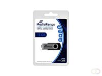 MEDIA RANGE USB-Stick Speed USB 2.0 silber/schwarz 16 GB