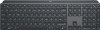 logitech MX Keys Plus inkl. Handballenauflage -  MX Keys, Standard, RF Drahtlos + Bluetooth, QWERTZ, Schwarz