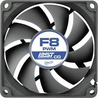 arctic F8 PWM PST CO PC-ventilator Zwart (b x h x d) 80 x 80 x 25 mm