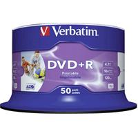 Verbatim DVD+R 16x Spindel full Printable 4,7GB 50 Stück