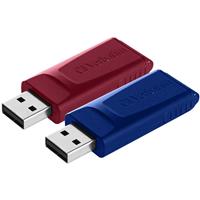 49327 - USB-Stick, USB 2.0, 32 GB, Slider, 2er-Pack (49327) - Verbatim