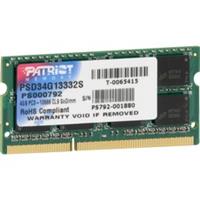 Patriot SO-DIMM 4 GB DDR3-1333  , Arbeitsspeicher