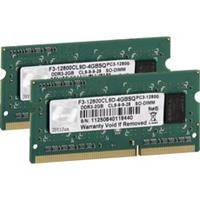 F3-12800CL9D-4GBSQ G.Skill 4GB DDR3-1600 SQ - 4 GB - 2 x 2 GB - DDR3 - 1600 MHz - 204-pin SO-DIMM