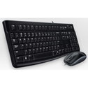 Logitech Desktop MK120, UK. Aansluiting: USB, Toetsenbordindeling: QWERTY. Kleur van het product: Zwart. Inclusief muis