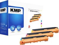 KMP Toner multipack vervangt Brother TN-247C, TN-247M, TN-247Y, TN247C, TN247M, TN247Y Compatibel Cyaan, Magenta, Geel 2300 bladzijden B-T125X