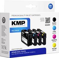 kmp Inkt combipack vervangt Epson T347634XL Compatibel Combipack Zwart, cyaan, magenta, geel E222XV 1637,4005