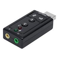 MANHATTAN Haushaltsschere Manhattan Hi-Speed USB 2.0 - 3D 7.1 Sound Adapter schwarz
