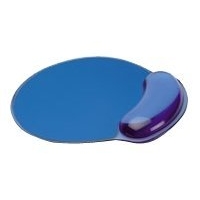Secomp ROLINE MousePad w/ wrist rest, Silicone. Kleur van het product: Blauw. Afmetingen (BxDxH): 227 x 250 x 22 mm