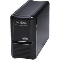 LOGILINK Behuizing 8.9cm (3,5"") USB 3.0/2-Bay Raid black Alu