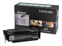 Lexmark 12A8425 Toner Zwart HC return pr