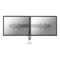 newstar FPMA-D940DG - Bureaumontage voor 2 LCD-schermen (full-motion) - zilver - schermgrootte: 10"-24" - desktop