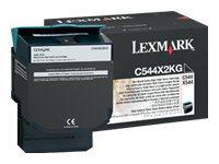 Lexmark Original Toner Standard Variante - C54x,X54x schwarz 6.000 Seiten (C544X2KG)