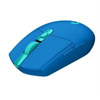 Logitech G305 Lightspeed Gaming-muis Bluetooth Optisch Blauw 6 Toetsen 12000 dpi Verlicht, Ergonomisch