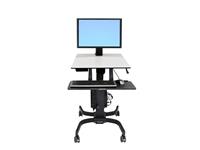 Ergotron WorkFit-C Single LD mobiler Steh-Sitz Arbeitsplatz für ein Display bis 76,2 cm 30 Zoll
