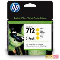 HP 712. Soort: Origineel, Inkttype: Pigmentgebaseerde inkt, Printkleuren: Geel. Gewicht: 170 g, Breedte verpakking: 119 mm, Diepte verpakking: 46,2 mm