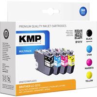 kmp Inkt combipack vervangt Brother LC-3213VAL Compatibel Combipack Zwart, cyaan, magenta, geel B101V 1539,4005