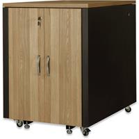 DIGITUS 19,  Netzwerkschrank SOUNDproof, 17 HE, teak