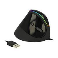 Delock Ergonomische USB Maus vertikal - RGB Beleuchtung Maus