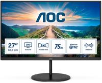 AOC V4 Q27V4EA LED display 68.6 cm (27") 2560 x 1440 pixels 2K Ultra HD Black UK Plug