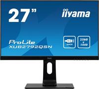 Iiyama iiyama ProLite XUB2792QSN-B1. Beeldschermdiagonaal: 68,6 cm (27"), Resolutie: 2560 x 1440 Pixels, HD type: WQXGA, Display technologie: LED, Responstijd: 4 ms, Oorspronkelijke beeldverhoudin
