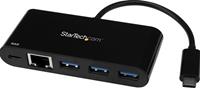 Startech 3 Port USB C Hub w/ GbE & PD -