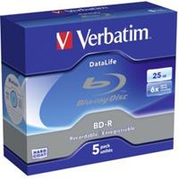 1x5 Verbatim BD-R Blu-Ray 25GB 6x Speed Datalife No-ID Jewel