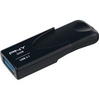 PNY 32GB USB 3.1 Memory Pen Attache 4 Capless Sliding Design Black