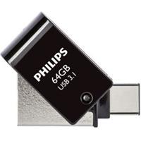 Philips 2 in 1 Black 64GB OTG USB C + USB 3.1