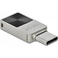 DeLOCK 54085. Capaciteit: 128 GB, Aansluiting: USB Type-C, USB-versie: 3.2 Gen 1 (3.1 Gen 1), Leessnelheid: 100 MB/s. Vormfactor: Zonder dop. Gewicht: 5 g. Kleur van het product: Zilver