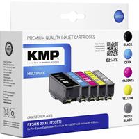 KMP Inkt combipack vervangt Epson Epson 33XL Compatibel Combipack Zwart, Foto zwart, Cyaan, Magenta, Geel E216VX 1633,4055