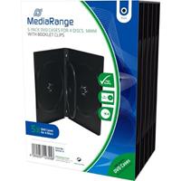 Aufbewahrungsboxen schwarz für 4 DVDs 5er Pack (BOX35/4) - Mediarange