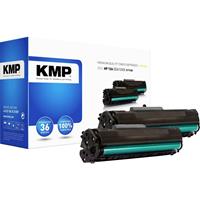 KMP H-T114D Toner 2-pack vervangt Canon, HP HP 12A (Q2612A) Zwart Compatibel Toner set van 2