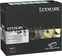 Lexmark Tonercartridge zwart return program - 10000 pagina's - 12A5840