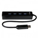 StarTech 4 Port Portable SuperSpeed USB 3.0 Hub with Built-in Cable