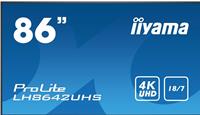 iiyama ProLite LH8642UHS-B3 - LED-Monitor - 86" IPS - 3840 x 2160 4K - 60 Hz - 8 ms - 500 cd/m²