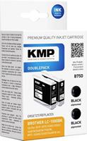 KMP Cartridge vervangt Brother LC1000BK Compatibel 2-pack Zwart, Zwart B75D 1035,4021
