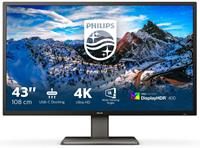 Philips P Line 439P1/00 LED display 108 cm (42.5 ) 3840 x 2160 Pixels 4K Ultra HD Zwart
