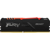 kingston FURY Beast - Geheugen - DDR4 - 8 GB: 1 x 8 GB - DIMM 288-PIN - 3200 MHz / PC4-25600 - CL16