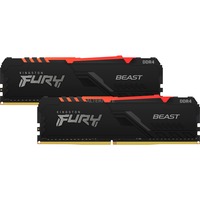 kingston FURY Beast - Geheugen - RGB - DDR4 - pakket - 32 GB: 2 x 16 GB - DIMM 288-PIN