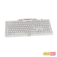 Cherry PC-Tastatur KC 1000 SC JK-A0100DE-0, mit Kabel (USB), ergonomisch, leise, flach, Sondertasten, Chipkartenleser, weiÃ