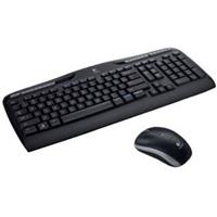 Logitech Tastatur-Maus-Set MK330, kabellos (USB-Funk), flach, leise, Sondertasten, schwarz