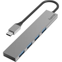 Hama 00200101 4 Port USB-C™ (USB 3.2 Gen 2) Multiport Hub Silber