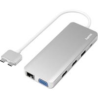 Hama 00200133 USB-C laptopdockingstation Geschikt voor merk: Apple MacBook Incl. laadfunctie, USB-C Power Delivery