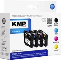 KMP Inkt combipack vervangt Epson Epson 603XL (C13T03A14010, C13T03A34010, C13T03A44010), Epson (C13T03A24020) Compatibel Combipack Zwart, Cyaan, Magenta, Geel