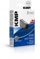 KMP Tintenpatrone , kompatibel für Epson 26XL (T2631), Photo schwarz