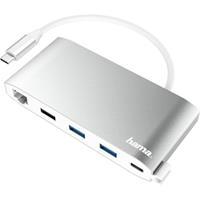 Hama 00200111 USB-C laptopdockingstation Geschikt voor merk: Universeel Incl. laadfunctie, USB-C Power Delivery