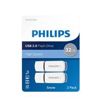 Philips 2.0 USB-Sticks Snow 2 Stk. 32 GB Weiß und Grau 